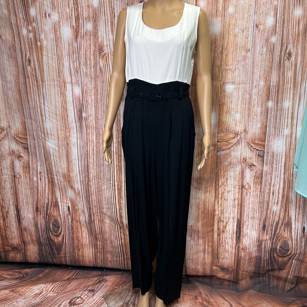 Vintage 90’s Sheri Martin Belted Sleeveless Jumpsuit